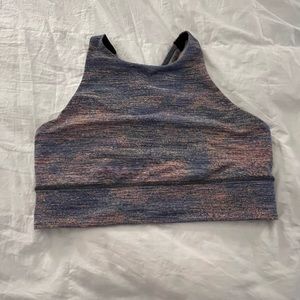 Lululemon Energy High-Neck Longline Bra Sz 12 Spectral Fusion Jacquard